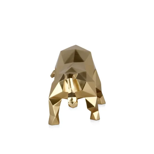 Polygon Bull 25cm Gold Resin Indoor Sculpture