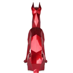 Polygon Doberman 82cm Red Resin Indoor Sculpture