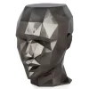 Polygon Female Head 55cm Anthracite Side Table Sculpture