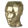 Polygon Female Head 55cm Gold Side Table Sculpture