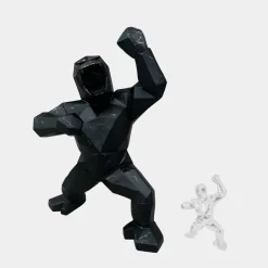 Polygon Gorilla 135cm Black Resin Indoor Sculpture