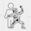 Polygon Gorilla 135cm Chrome Resin Indoor Sculpture