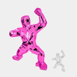 Polygon Gorilla 135cm Pink Resin Indoor Sculpture