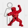 Polygon Gorilla 135cm Red Resin Indoor Sculpture