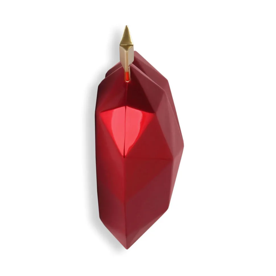 Polygon Love 31cm Red Resin Wall Sculpture
