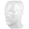 Polygon Male Head 55cm White Side Table Sculpture