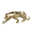 Polygon Panther 31cm Gold Resin Indoor Sculpture