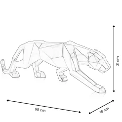 Polygon Panther 31cm Gold Resin Indoor Sculpture