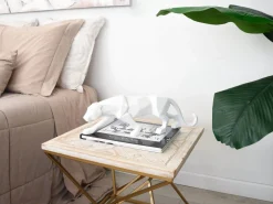 Polygon Panther 14cm White Resin Indoor Sculpture