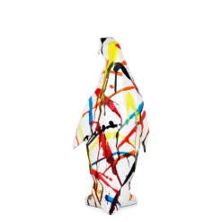 Polygon Penguin 35cm Multicolour Resin Indoor Sculpture