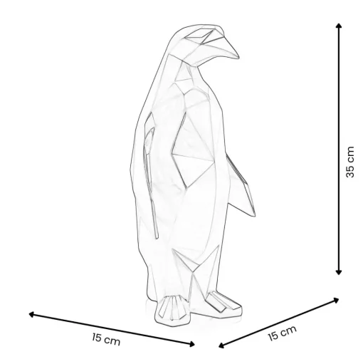 Polygon Penguin 35cm Multicolour Resin Indoor Sculpture