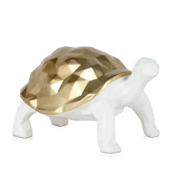 Polygon Turtle 21cm Gold Resin Indoor Sculpture