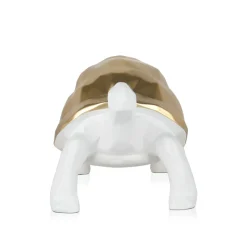 Polygon Turtle 21cm Gold Resin Indoor Sculpture