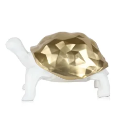 Polygon Turtle 21cm Gold Resin Indoor Sculpture