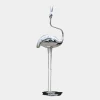 Pure Crane 153cm Silver Metal Garden Sculpture