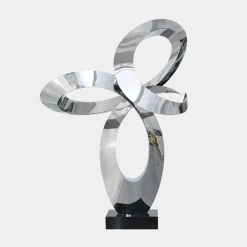 Quantum Core 105cm Silver Metal Indoor Sculpture