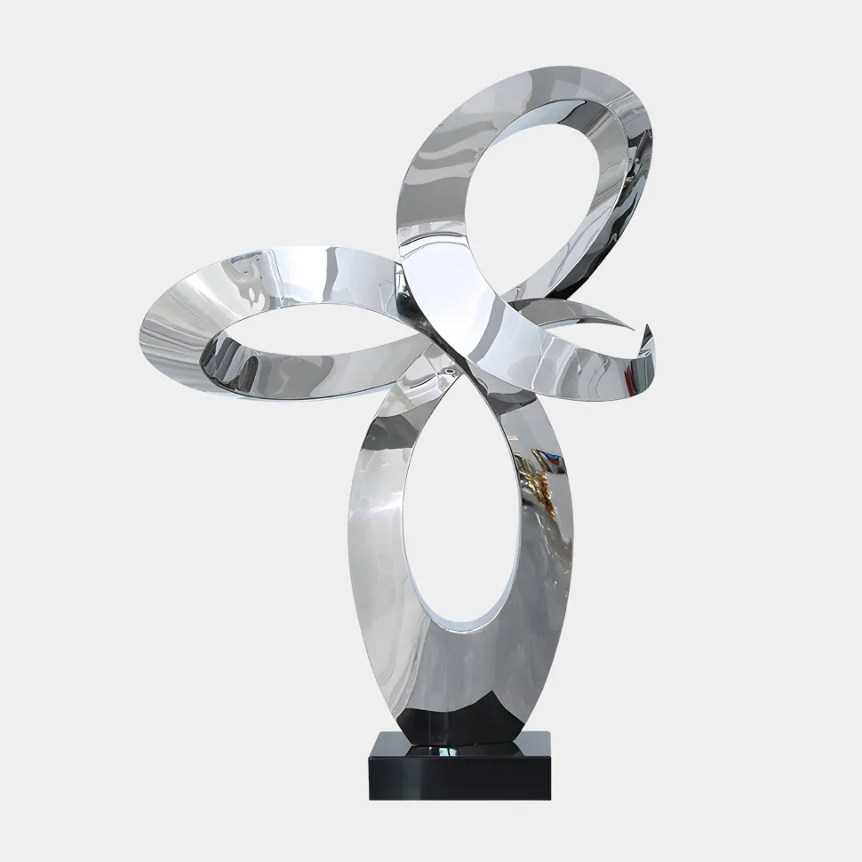 Quantum Core 105cm Silver Metal Indoor Sculpture
