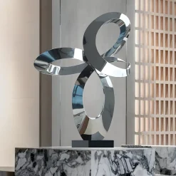 Quantum Core 105cm Silver Metal Indoor Sculpture