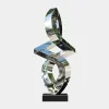 Quantum Shift 98cm Silver Metal Indoor Sculpture