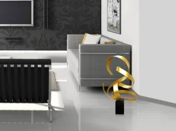 Ribbon Dance 62cm Yellow Metal Indoor Sculpture