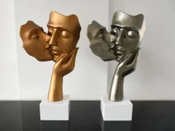 Secret Kiss 50cm Bronze Resin Indoor Sculpture