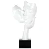 Secret Kiss 50cm White Resin Indoor Sculpture