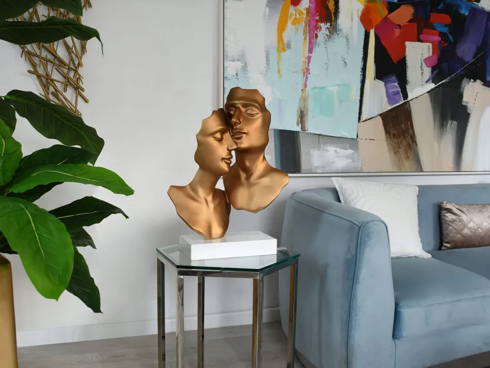 Secret Lovers 57cm Bronze Resin Indoor Sculpture