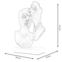 Secret Lovers 57cm Bronze Resin Indoor Sculpture