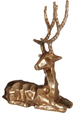 Serene Stag 38cm Bronze Metal Indoor Statue