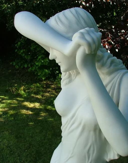 Shy Maiden 85cm Marble Resin Garden Statue