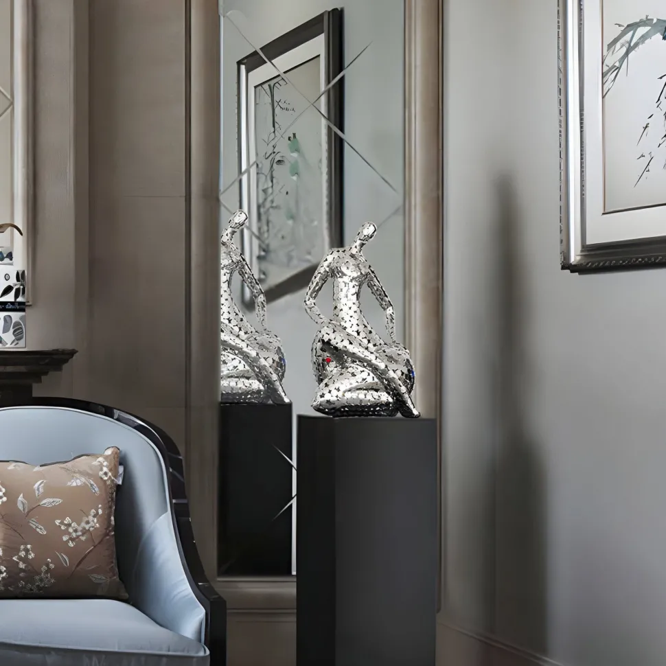 Silent Soul 81cm Silver Metal Indoor Sculpture