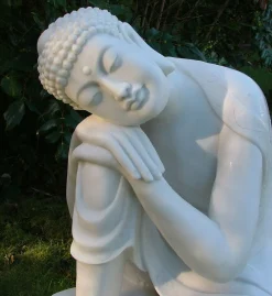 Sleeping Buddha 60cm Marble Resin Garden Ornament