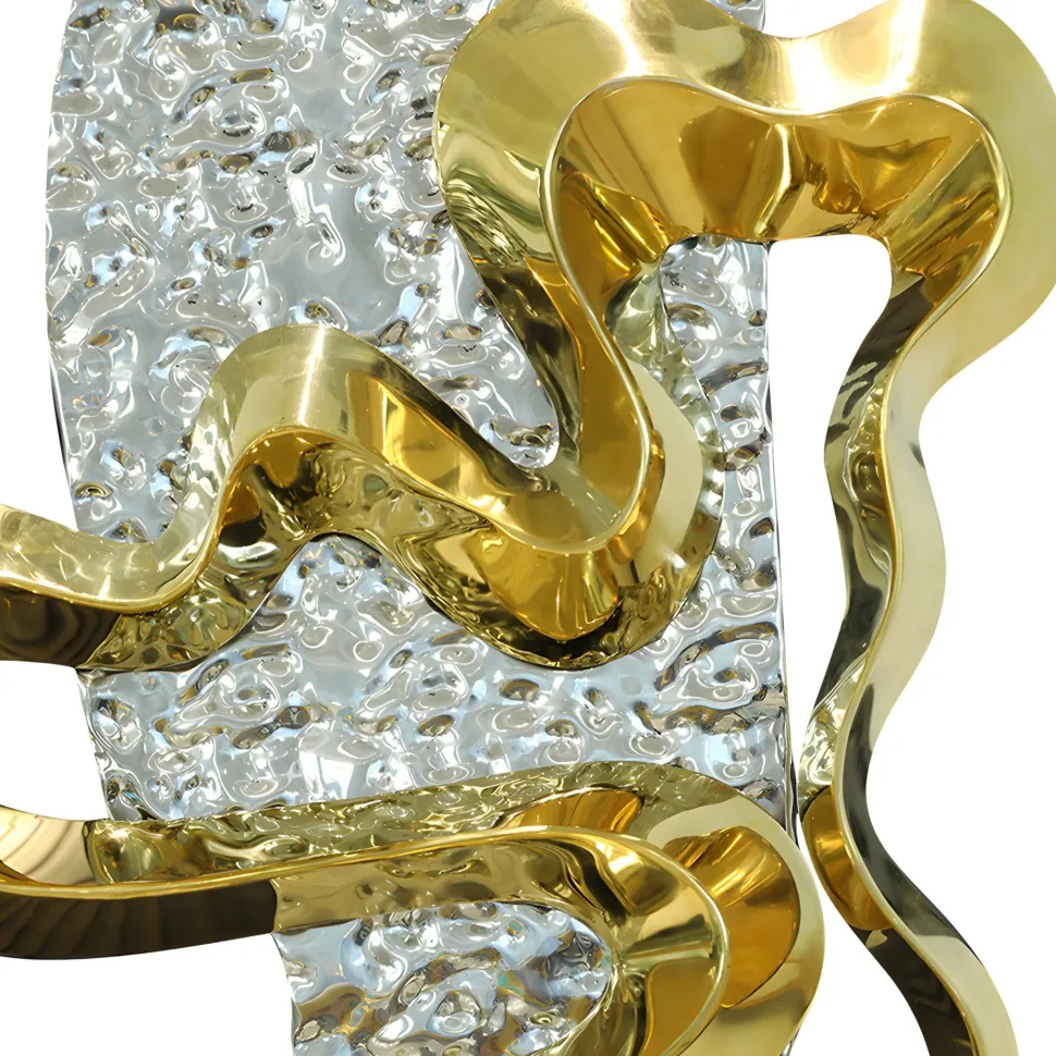 Sonic Pulse 120cm Silver Metal Garden Sculpture