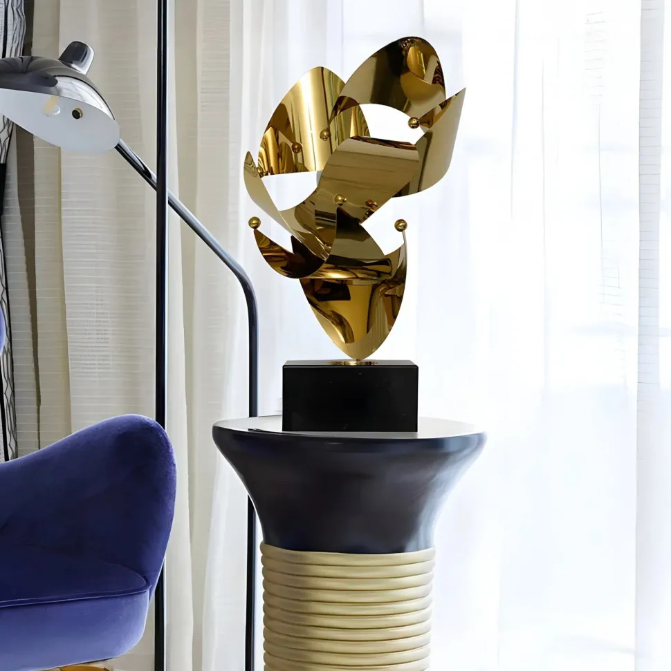 Spacial Drift 57cm Gold Metal Indoor Sculpture