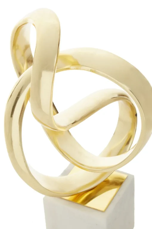 Spiral Symphony 34cm Gold Metal Indoor Sculpture