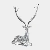 Starlight Stag 125cm LED Silver Metal Garden Sculpture