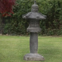 Straight Japanese Pagoda Stone Garden Ornament