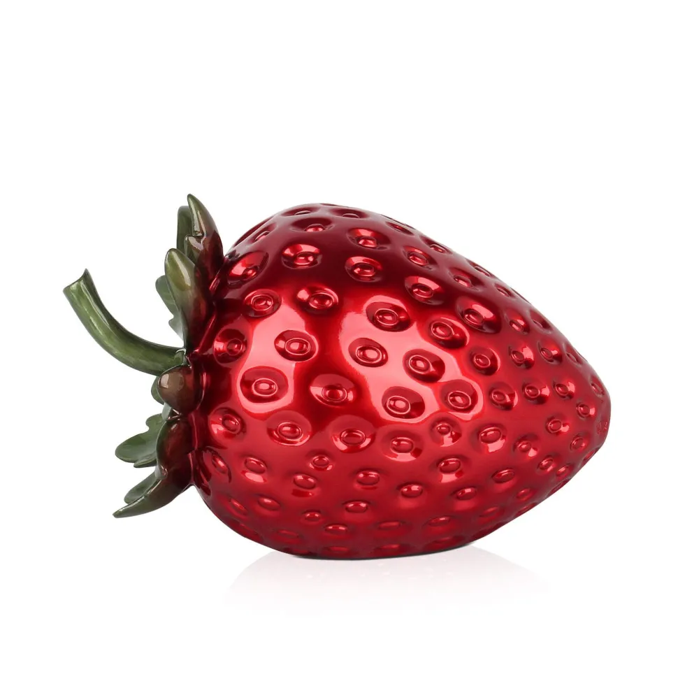 Strawberry Pop 24cm Red Resin Indoor Sculpture