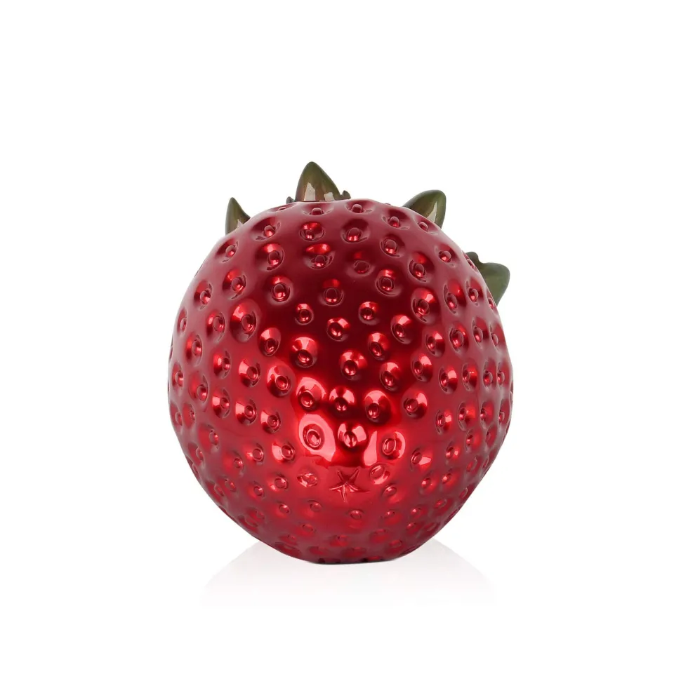 Strawberry Pop 24cm Red Resin Indoor Sculpture