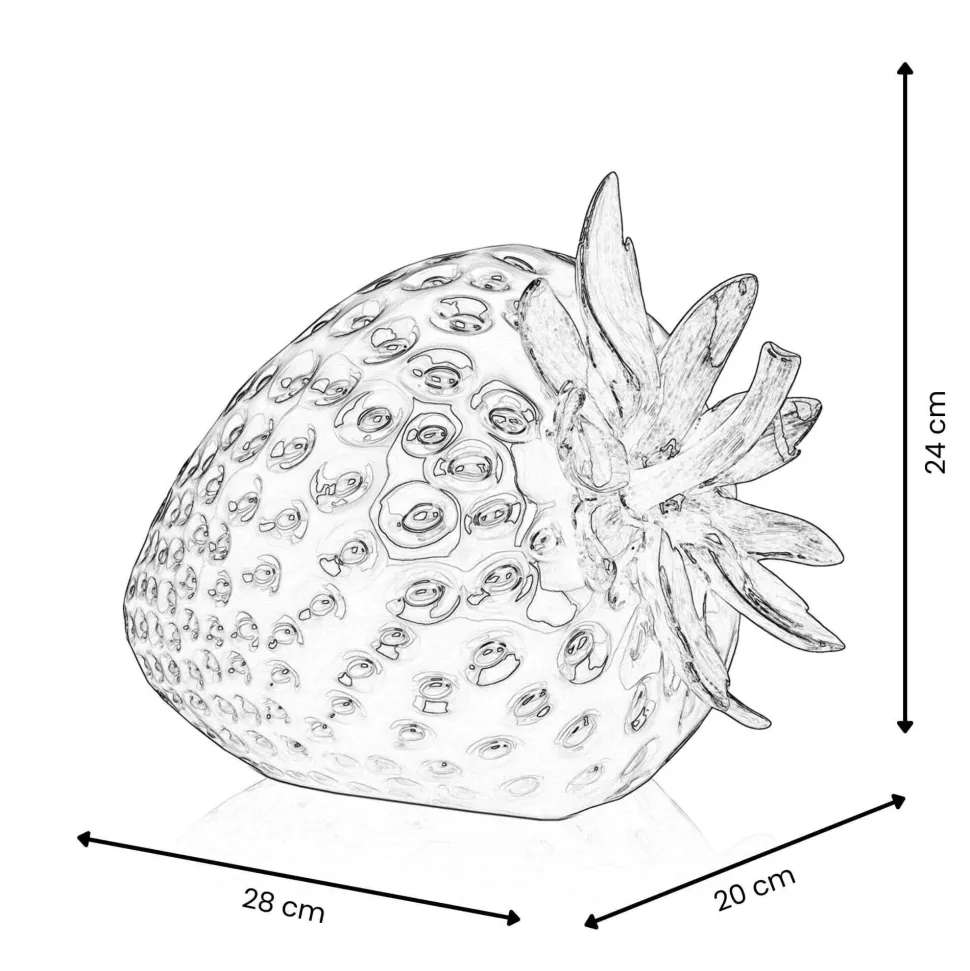 Strawberry Pop 24cm Red Resin Indoor Sculpture
