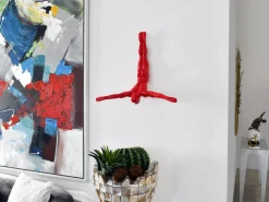 The Diver 55cm Red Resin Wall Sculpture