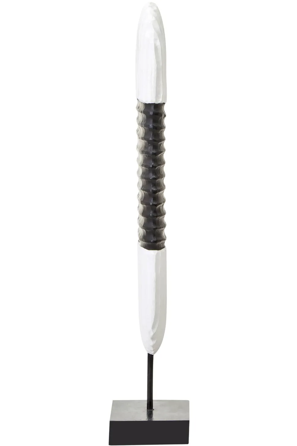 Tic-Tac 60cm Black & White Wood Indoor Sculpture