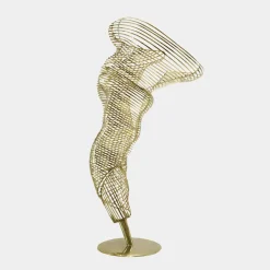 Tornado 152cm Gold Metal Garden Sculpture