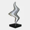 Tornado 195cm Silver Metal Garden Sculpture v2