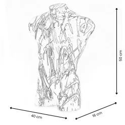 Valiant Torso 50cm Multicolour Resin Indoor Sculpture