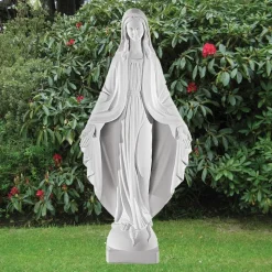 Virgin Mary 75cm Marble Resin Garden Statue