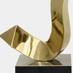 Vivid Edge 65cm Gold Metal Indoor Sculpture