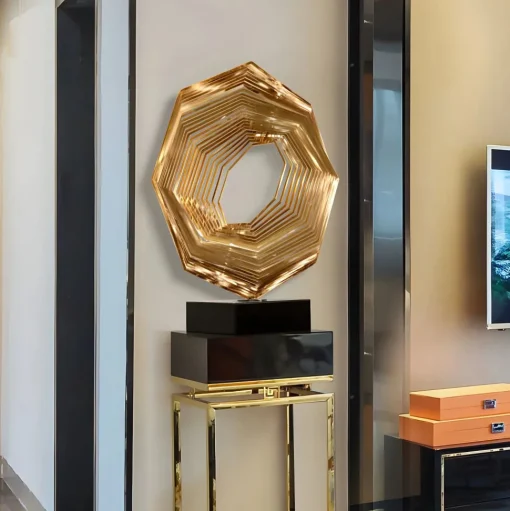 Xenon Grid 70cm Copper Metal Indoor Sculpture