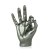 Zen Hand 27cm Anthracite Resin Indoor Sculpture
