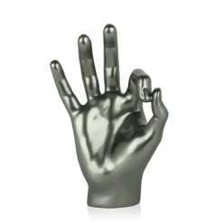 Zen Hand 27cm Anthracite Resin Indoor Sculpture